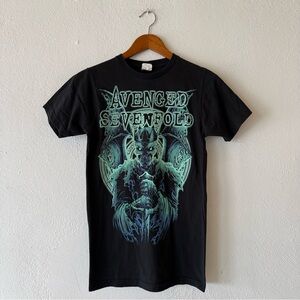 Avenged Sevenfold Black Graphic Band T Shirt Heavy Metal Skull Size S